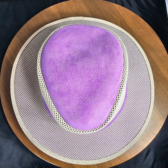 Breeze Suede Sun Hat | American Hat Makers | Lavender | NWT | X-LARGE RARE COLOR - Picture 8 of 11